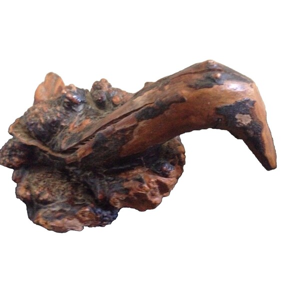 Vintage 30s Burl Wood‎ Duck Sculpture Folk Art Rustic Americana USA Made - Picture 2 of 6